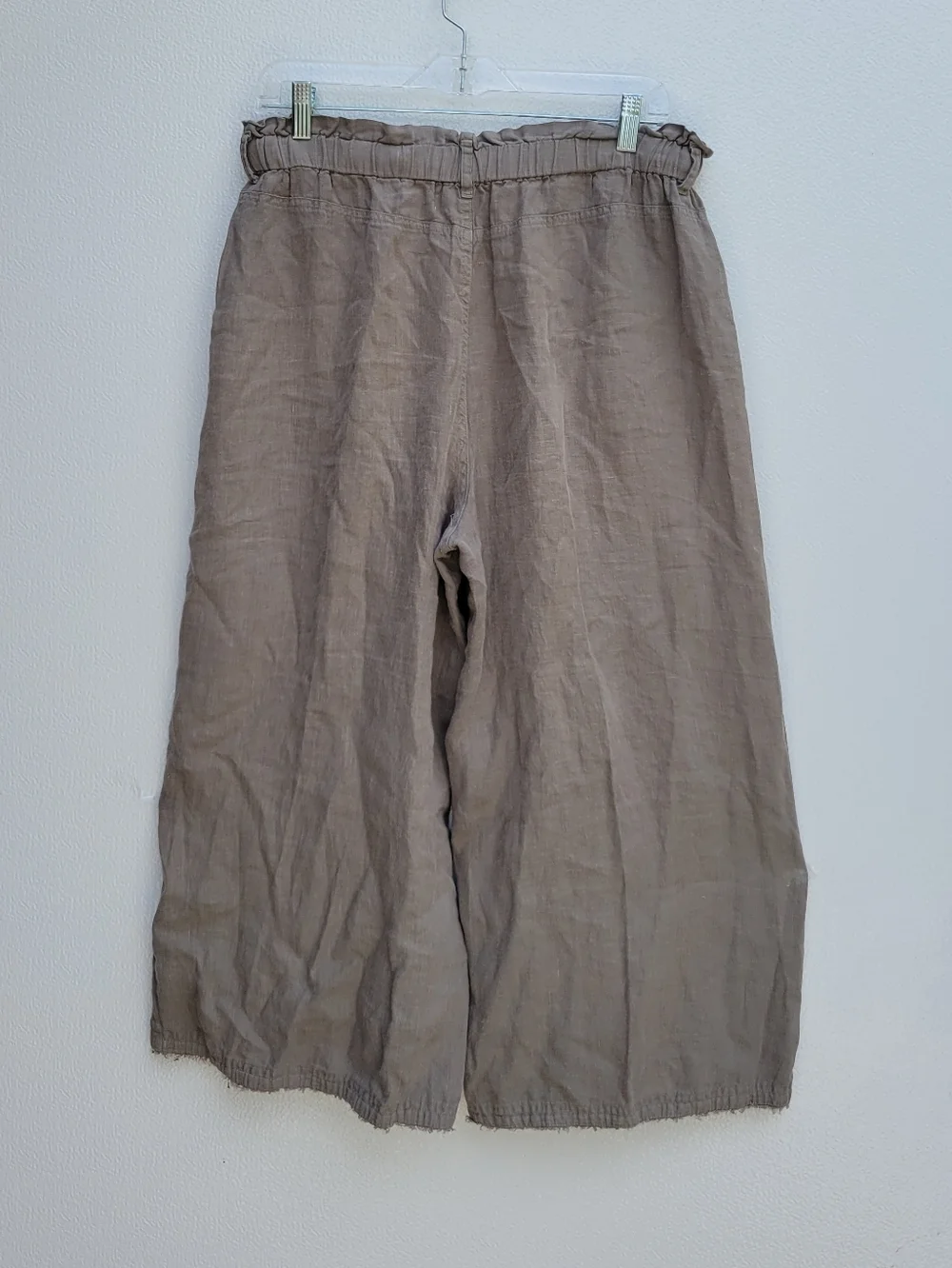 Cloth & stone Size M Women Relaxed Drawstring Wide-Leg Pants - Taupe